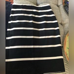 Banana Republic Navy and White Striped Skirt 8P